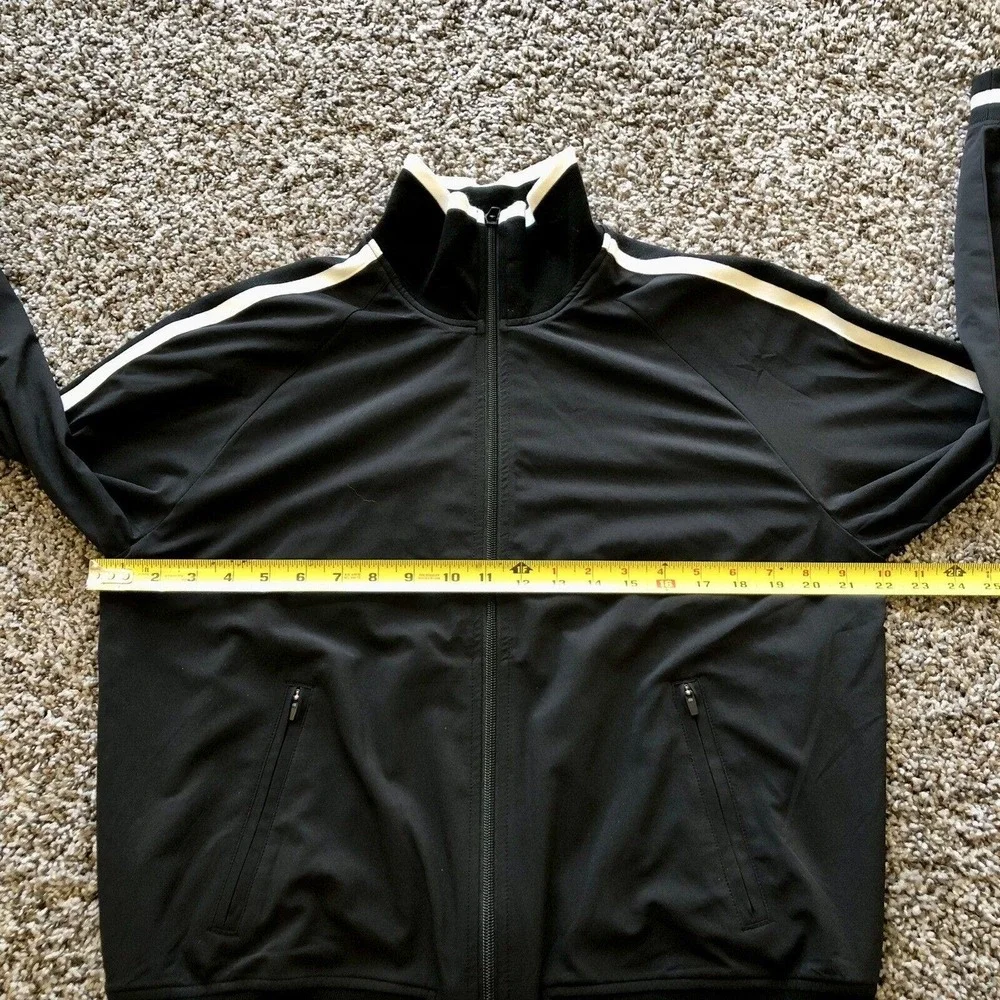 Athleta Circa Track Jacket Medium Stripe Full Zip Pockets Recycled Materials - Picture 8 of 12